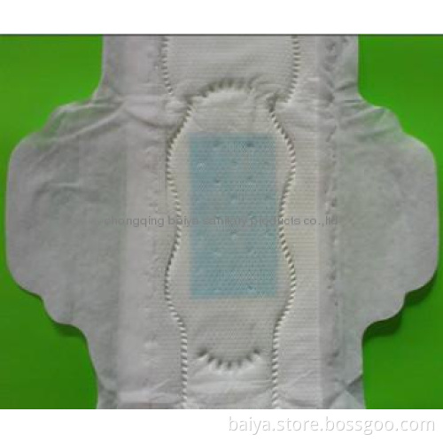 280mm night use super absorbent mesh sanitary pads with wings